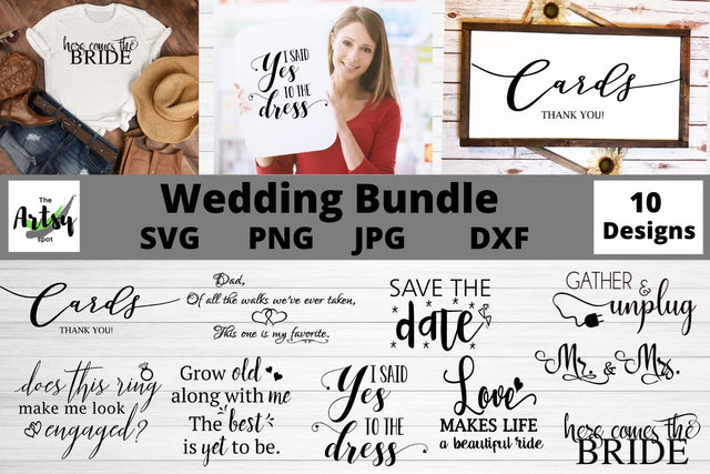Wedding Bundle, Wedding svg Bundle, Bride svgs SVG The Artsy Spot 