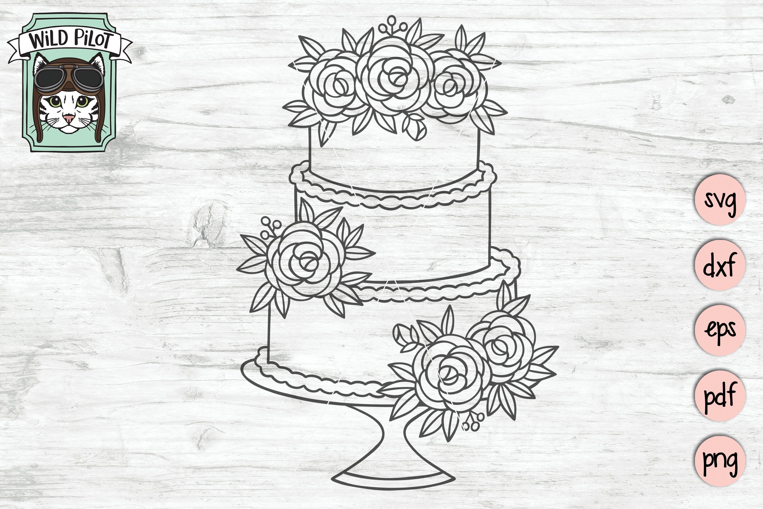 wedding cake drawings