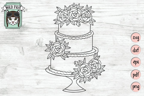 Wedding Cake SVG Cut File SVG Wild Pilot 