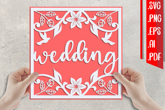 Wedding Card 3 Svg Papercut SVG zafrans studio 