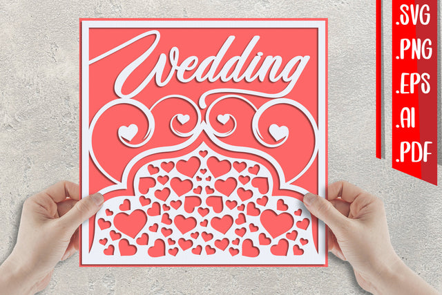 Wedding Card 4 Svg Papercut SVG zafrans studio 