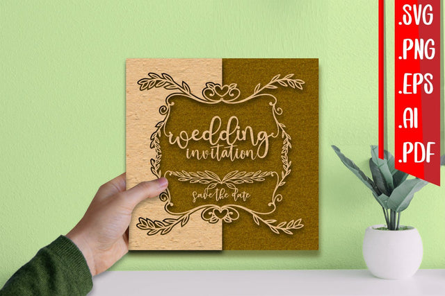Wedding Card svg eps ai png pdf SVG zafrans studio 