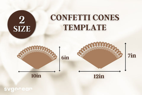 Wedding Confetti Cones SVG Bundle 3D Paper SvgOcean 