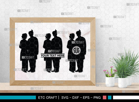 Wedding Couple Monogram, Wedding Couple Silhouette, Wedding Couple SVG, Bride And Groom Svg, Wedding Svg, SB00415 SVG ETC Craft 