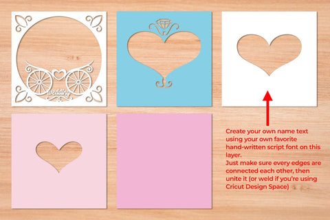 Wedding Couple Sign Layered Paper Cut - SVG SVG Slim Studio 