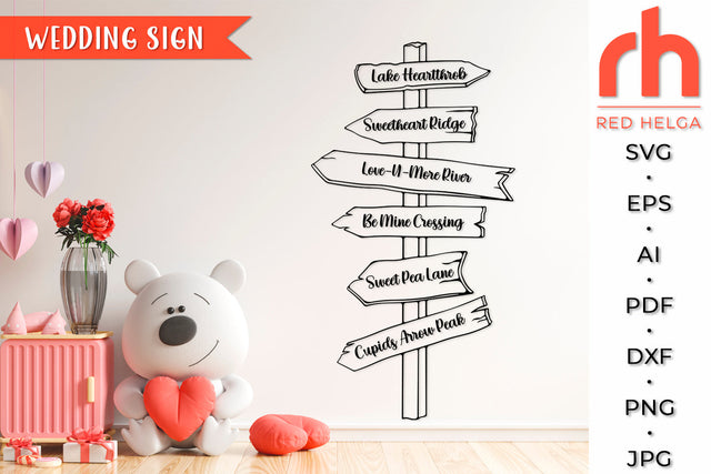 Wedding Decor SVG - Direction Sign Cut File SVG RedHelgaArt 