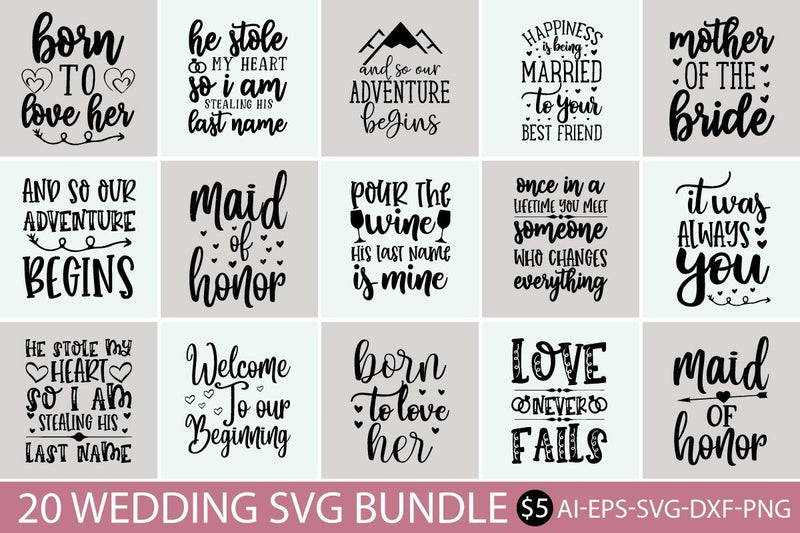 Wedding design SVG bundle SVG buydesign 