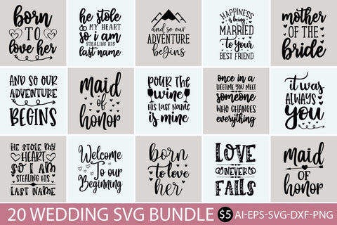 Wedding design SVG bundle SVG buydesign 