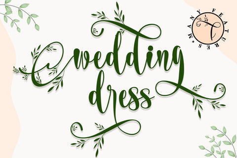 Wedding dress Font Letterara 