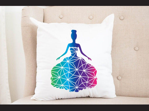 Wedding Dress Geomatical print SVG Johan Ru designs 