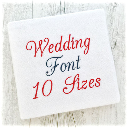 Wedding Embroidery Fonts for PES Machine Script BX Designs - Wedding Font Embroidery - Wedding Script Embroidery Font - 10 Sizes Font My Sew Cute Boutique 