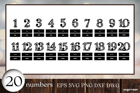 Wedding Floral Table Numbers | Laser Cut File| Glowrforge SVG SvgOcean 