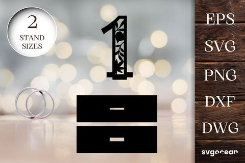 Wedding Floral Table Numbers | Laser Cut File| Glowrforge SVG SvgOcean 