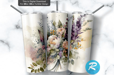 Wedding Flowers 20 oz / 30 oz Tumbler PNG Sublimation Regulrcrative 