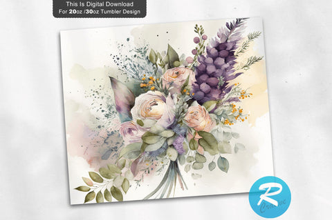 Wedding Flowers 20 oz / 30 oz Tumbler PNG Sublimation Regulrcrative 