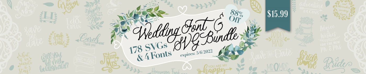 Wedding Font and Design Bundle