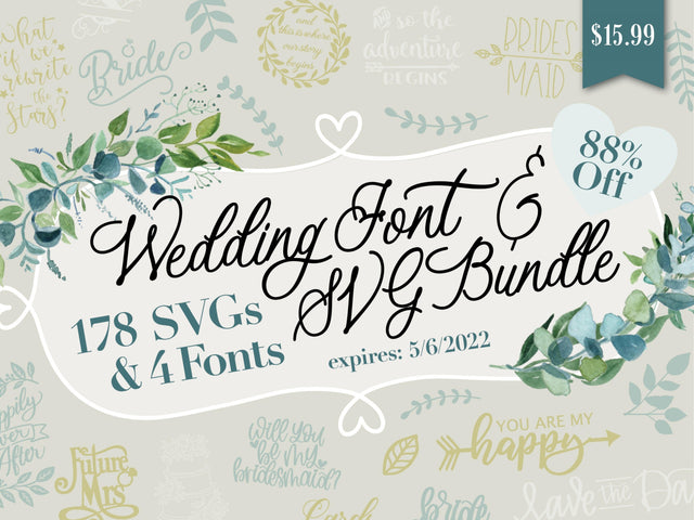 Wedding Font and Design Bundle Bundle So Fontsy Design Shop 