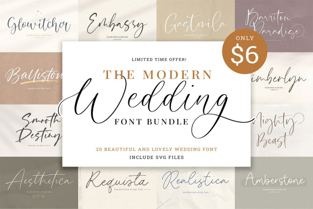 WEDDING FONT BUNDLE Font Timur type 