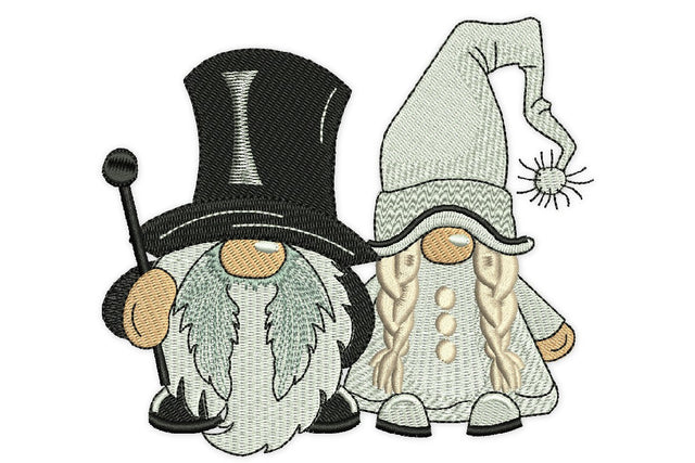 Wedding Gnomes Embroidery Design, Mr & Mrs Gnome Embroidery Design Embroidery/Applique DESIGNS NextEmbroidery 