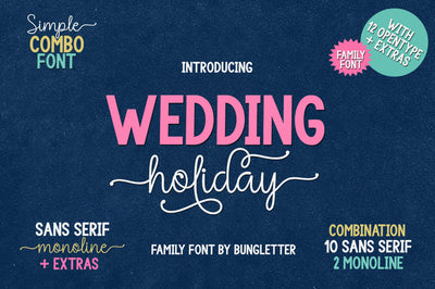 Wedding Holiday | Font Family Font BungStudio 