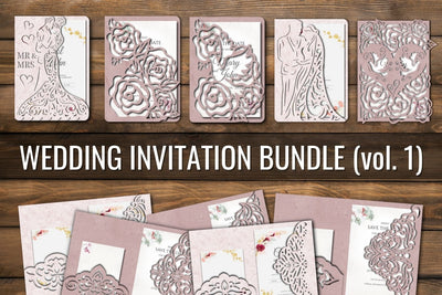 Wedding invitation templates SVG Bundle SVG SvgOcean 