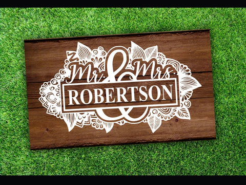 Wedding Just married Quote Sign Board Sublimation Johan Ru designs 