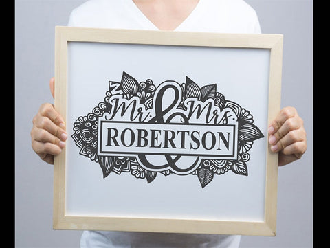 Wedding Just married Quote Sign Board Sublimation Johan Ru designs 