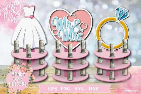 Wedding Money Cake | Bridal Shower | Layered SVG SVG SvgOcean 