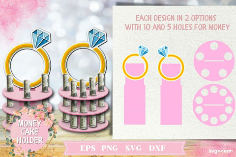 Wedding Money Cake | Bridal Shower | Layered SVG SVG SvgOcean 
