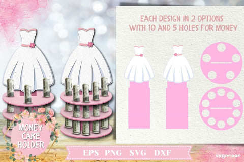 Wedding Money Cake | Bridal Shower | Layered SVG SVG SvgOcean 