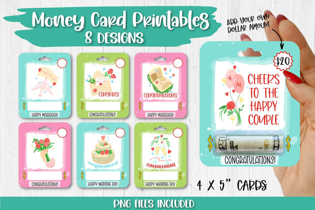 Wedding Money Card PNG Bundle | Wedding Money Gift Card PNG Sublimation TatiStudio 