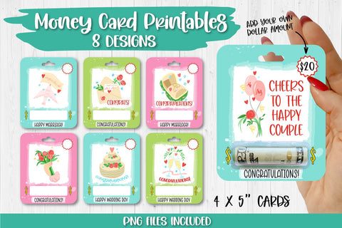 Wedding Money Card PNG Bundle | Wedding Money Gift Card PNG Sublimation TatiStudio 