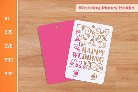 Wedding Money Holder SVG - Postcard Size 1 SVG Slim Studio 