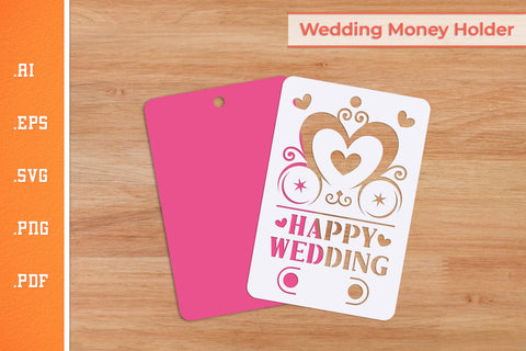 Wedding Money Holder SVG - Postcard Size 2 SVG Slim Studio 