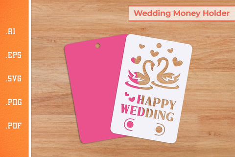 Wedding Money Holder SVG - Postcard Size 2 SVG Slim Studio 