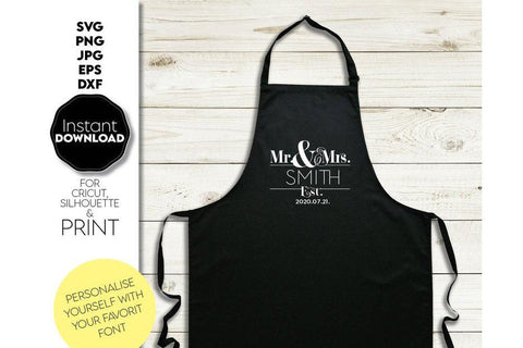 Wedding Monogram Sign | Mr and Mrs Shirt SVG | Just Married Sign PNG SVG March Design Studio 