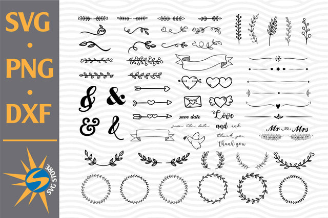 Wedding Ornament SVG, PNG, DXF Digital Files Include SVG SVGStoreShop 