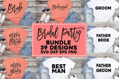 Wedding Party Bundle SVG DXF EPS PNG-39 Designs SVG Greedy Stitches 