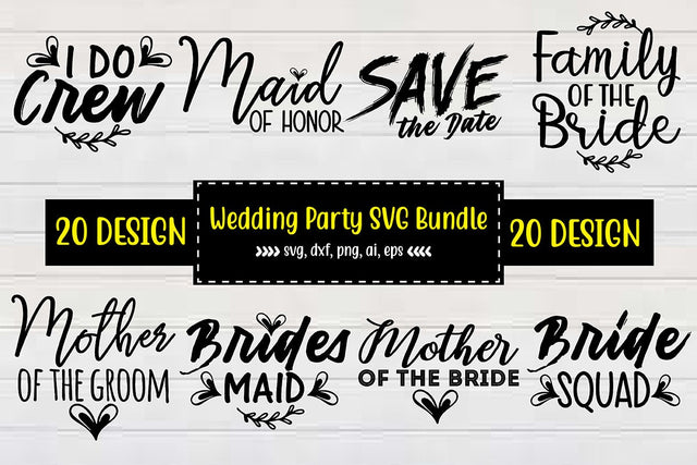 Wedding party Svg Bundle SVG shah alam 