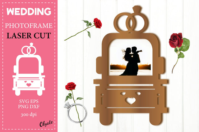 Wedding Photo Frame SVG. Family Photo Frame SVG. Laser Cut SVG Olga Terlyanskaya 