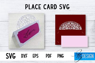Wedding Place Card SVG | Lace Place SVG Card | Wedding SVG SVG Fly Design 