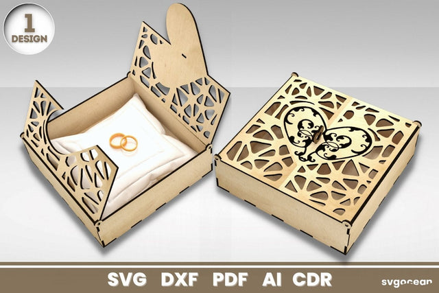 Wedding Ring Box Laser Cut | SVG | Glowforge SVG SvgOcean 