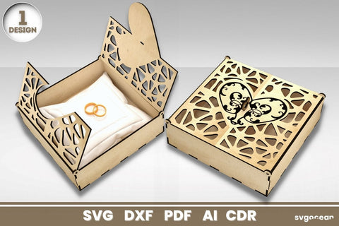 Wedding Ring Box Laser Cut | SVG | Glowforge SVG SvgOcean 