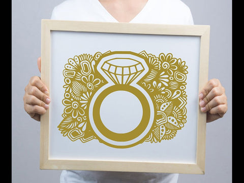 Wedding Ring Flower SVG Johan Ru designs 
