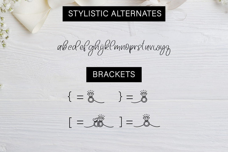 Wedding Ring - Handwritten Script Font - So Fontsy