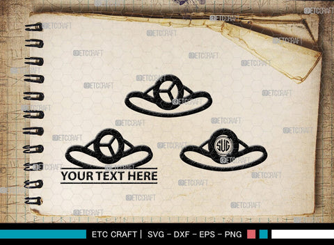 Wedding Ring Monogram, Wedding Ring Silhouette, Diamond Ring SVG, Ring Svg, Engagement Ring Svg, SB00220 SVG ETC Craft 