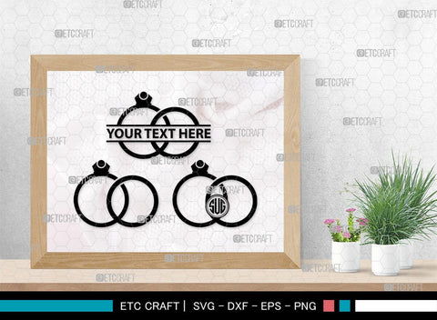 Wedding Ring Monogram, Wedding Ring Silhouette, Diamond Ring SVG, Ring Svg, Engagement Ring Svg, SB00220 SVG ETC Craft 
