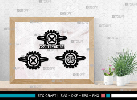 Wedding Ring Monogram, Wedding Ring Silhouette, Diamond Ring SVG, Ring Svg, Engagement Ring Svg, SB00220 SVG ETC Craft 