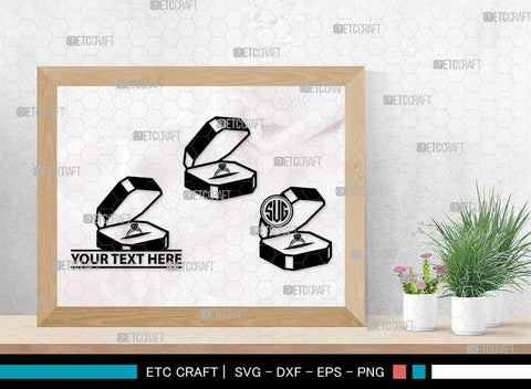 Wedding Ring Monogram, Wedding Ring Silhouette, Diamond Ring SVG, Ring Svg, Engagement Ring Svg, SB00220 SVG ETC Craft 