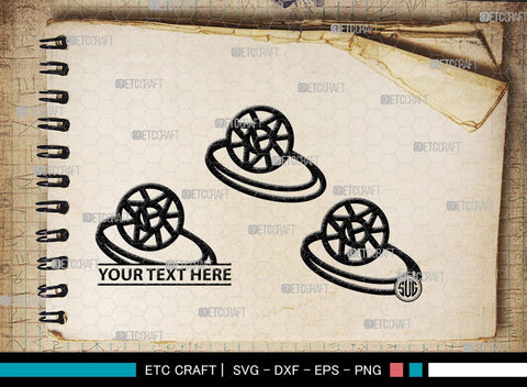 Wedding Ring Monogram, Wedding Ring Silhouette, Diamond Ring SVG, Ring Svg, Engagement Ring Svg, SB00220 SVG ETC Craft 